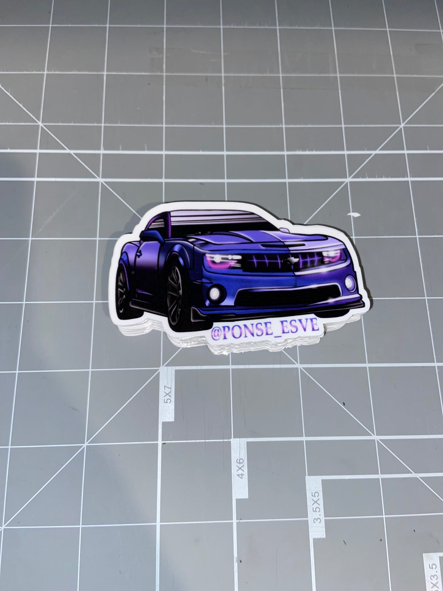 5 printed car/truck stickers